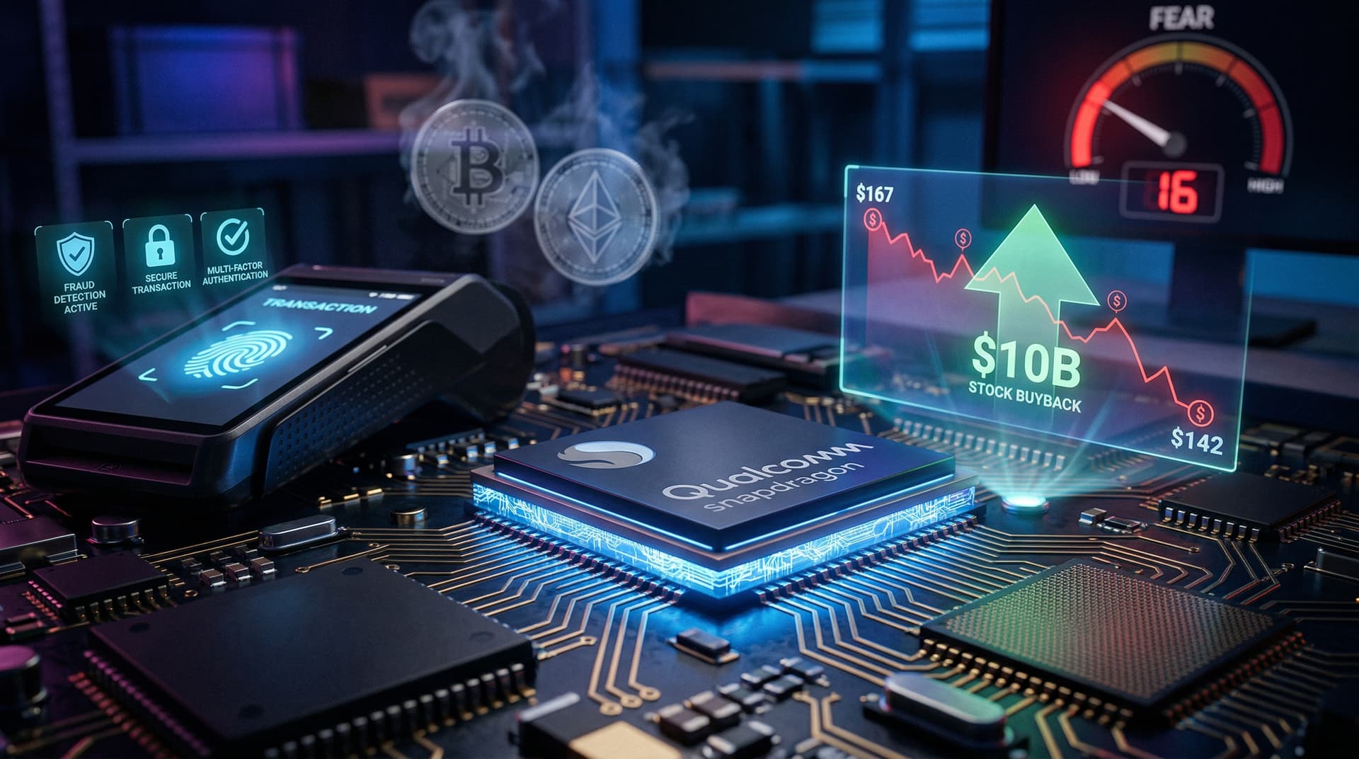 Qualcomm Edge AI Launch Pairs $10B Buyback with 15% Stock Drop