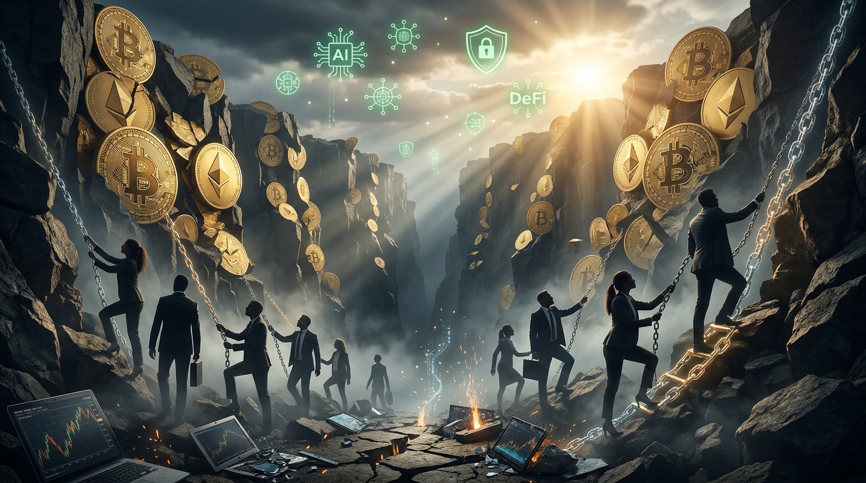 Cryptocurrency Losses: 10 Titans Drop $65B