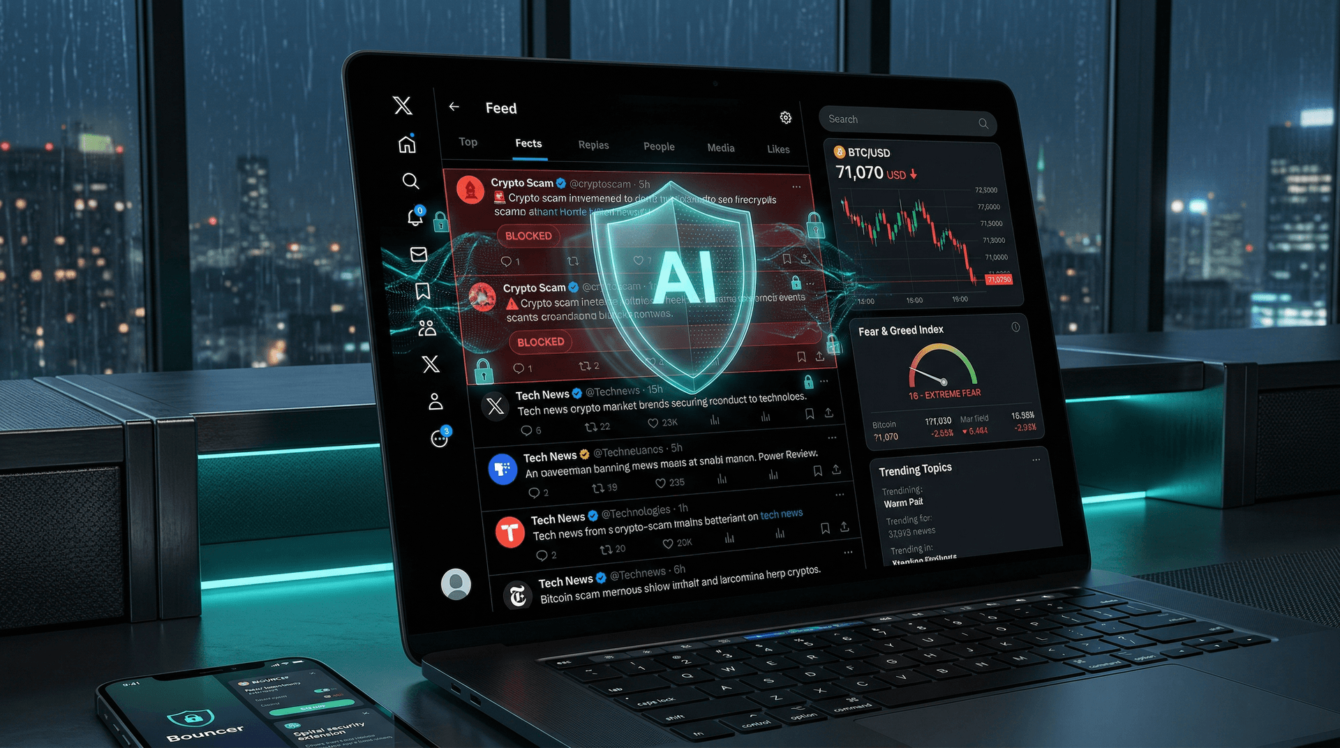 Bouncer AI Blocks Crypto Scams on X Feeds