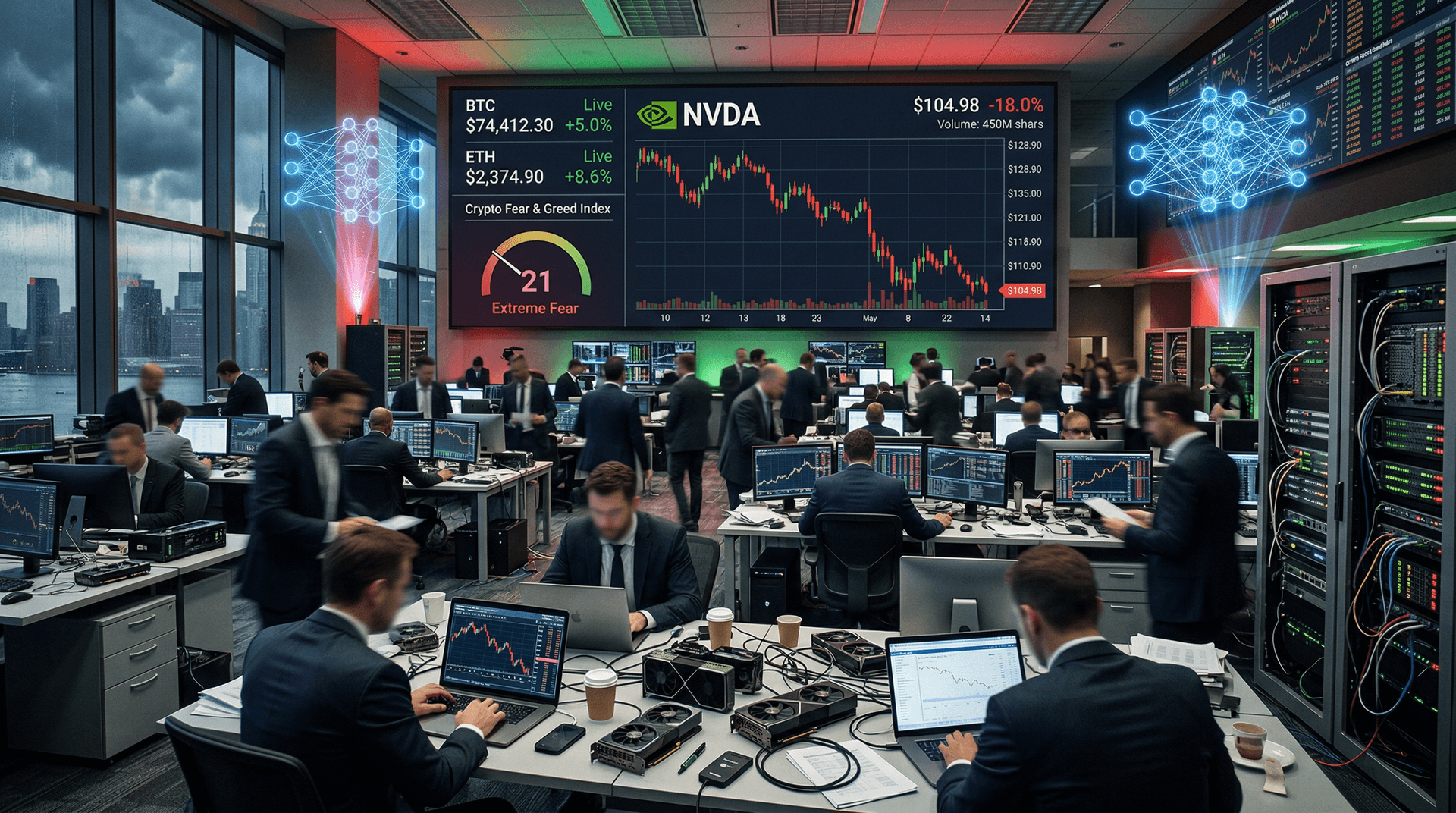 AI Investment Shift: Nvidia Plunges 18% to $105 on Earnings Miss