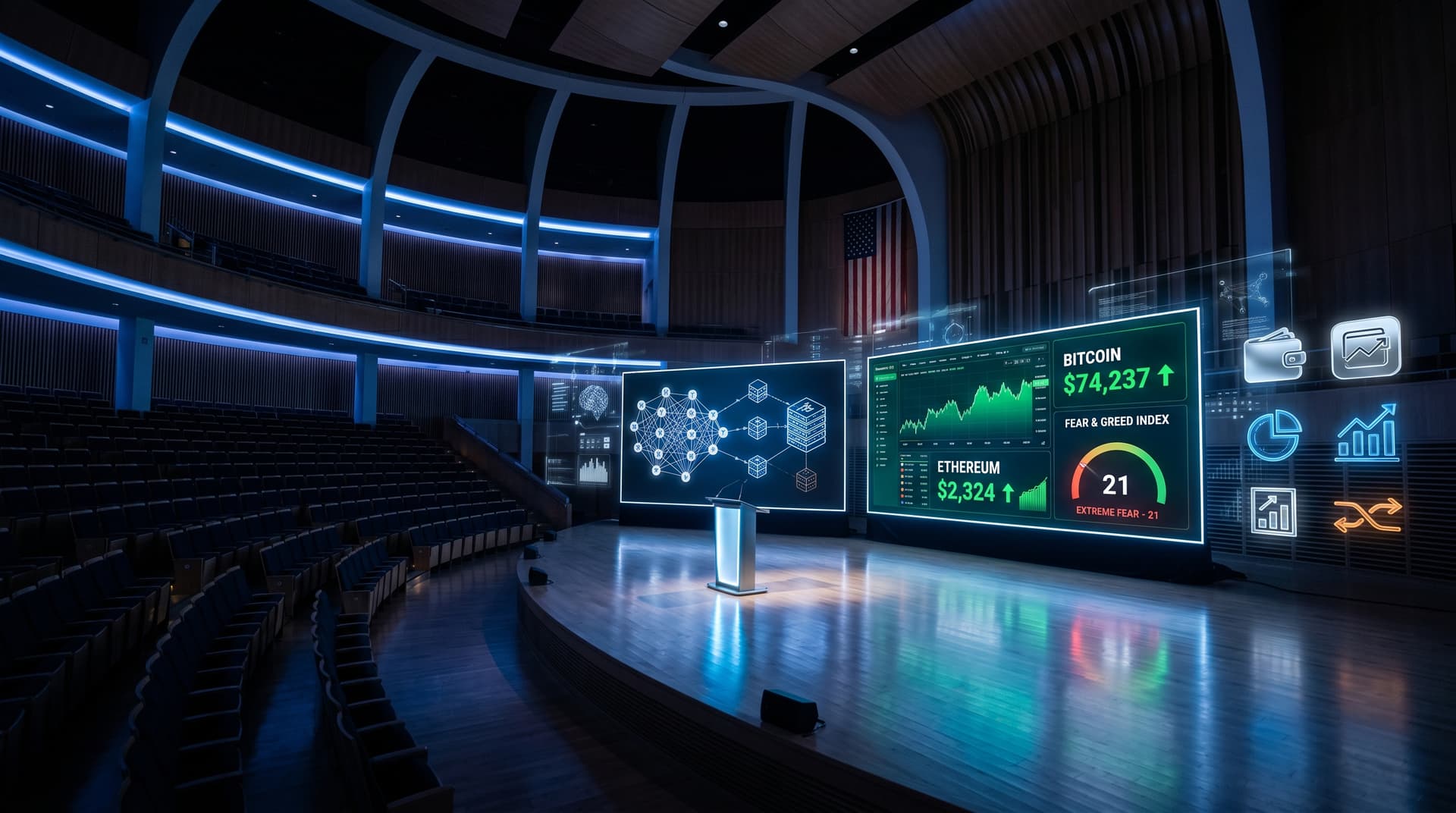 SUNY AI Leadership Challenges Tech Giants as Bitcoin Hits $74,237 High