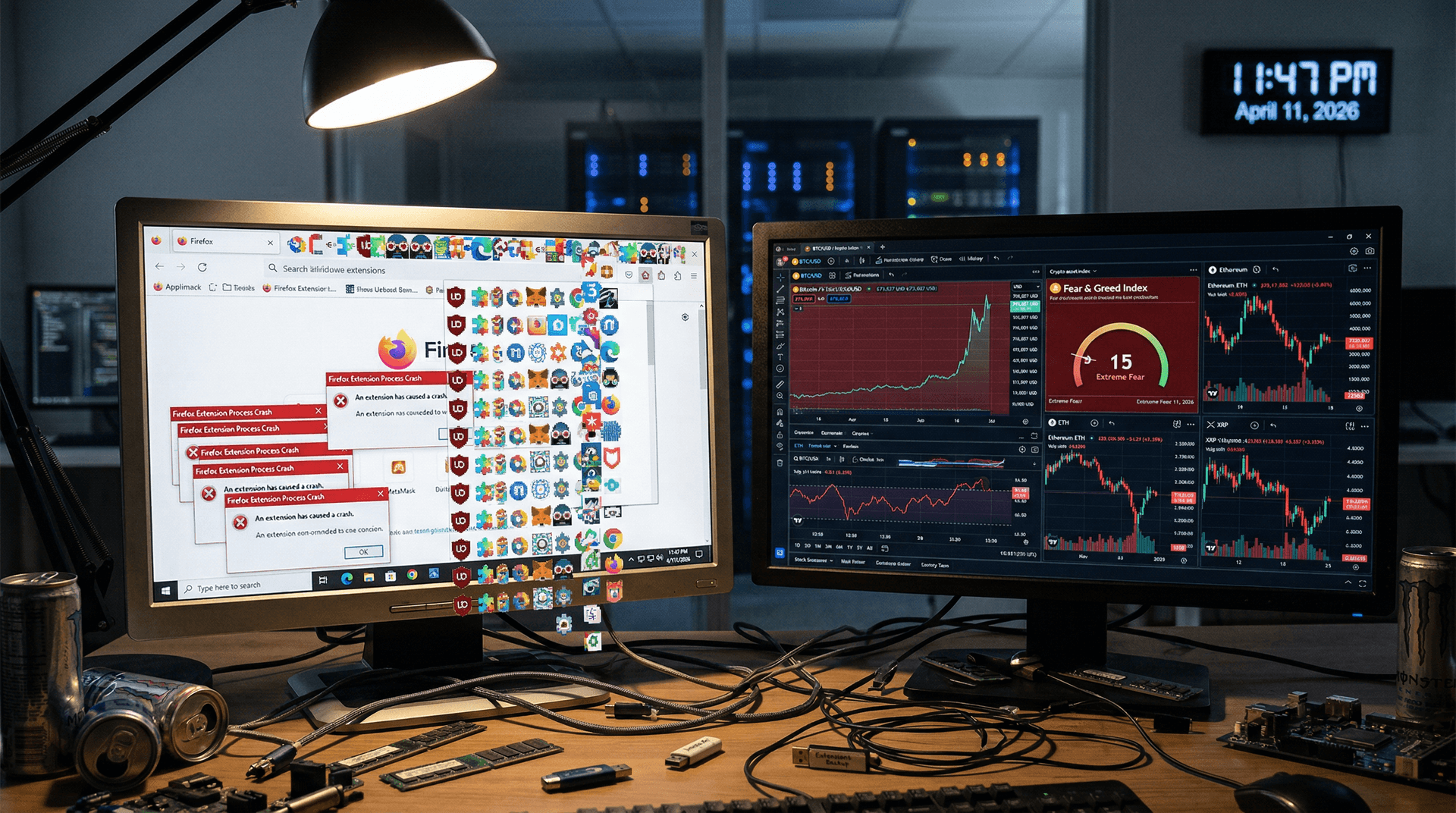 Firefox Extension Overload Crashes Browser in Extreme Test